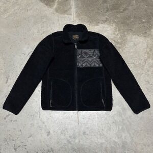 Burton WB Bombay Fleece Jacket Womens‎ Size Medium Black Deep Pile Fleece